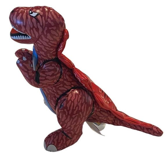 9“ 1993 Good Stuff  Corp Red Blue White T Rex Vinyl Plush - Picture 3 of 8